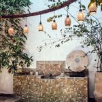 Authentic Leader - Traditional oriental hammam pool on exotic resort spa terrace decorated with lush plants and stylish lanterns