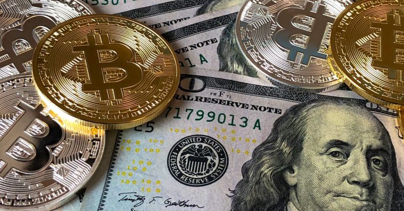 Business Investment - Bitcoins and U.s Dollar Bills